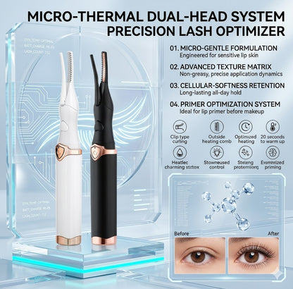 Natural Curling Heated Eyelash Curler for All Lash Types - 3 Temperature Control & Rechargable