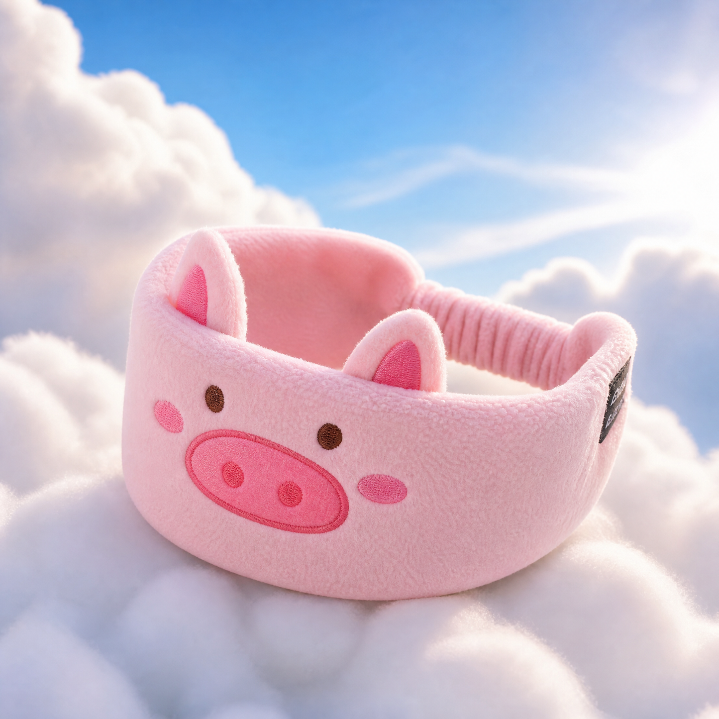 Blueshot® 🍈Kids Bluetooth Headband Headphones, 🦉 Soft Fleece Sleep & Travel Earphones, Volume-Limited Wireless Audio, Washable Animal Headband for Toddlers & Kids