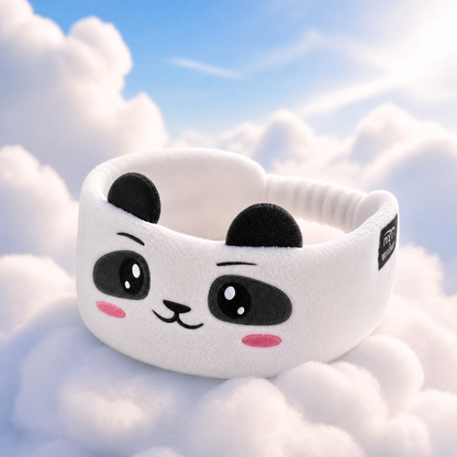 Blueshot® 🍈Kids Bluetooth Headband Headphones, 🦉 Soft Fleece Sleep & Travel Earphones, Volume-Limited Wireless Audio, Washable Animal Headband for Toddlers & Kids