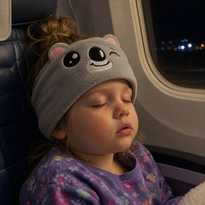 𝑩𝑳𝑼𝑬𝙎𝙃𝑶𝑻® 🧑‍👩‍🧒 Soft Bluetooth Sleep Headband For Kids, Toddlers & Adults Long Flights. Quiet Kids. Stress-Free Travel.
