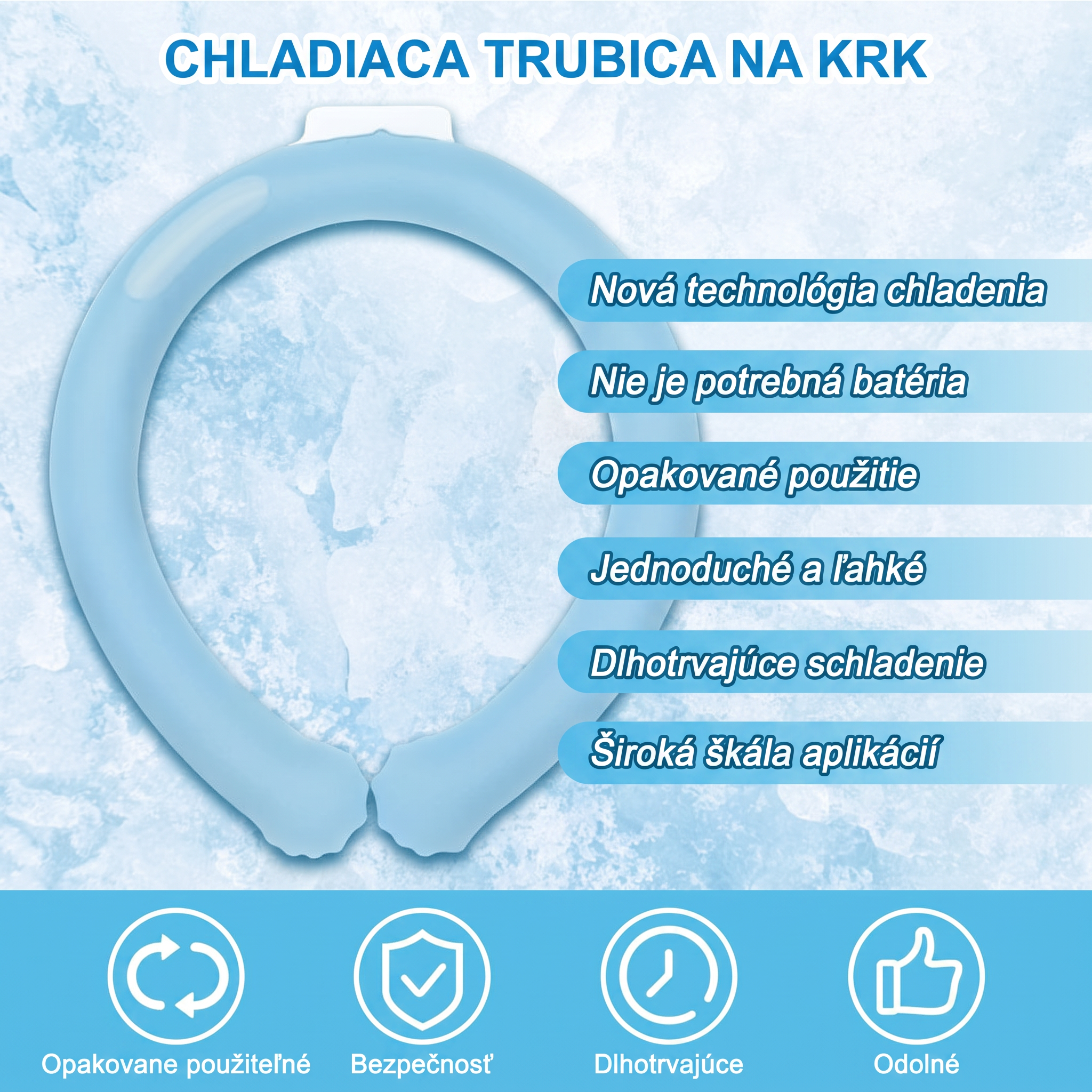PKNEW® Opakovane použiteľný chladiaci nákrčník 💧