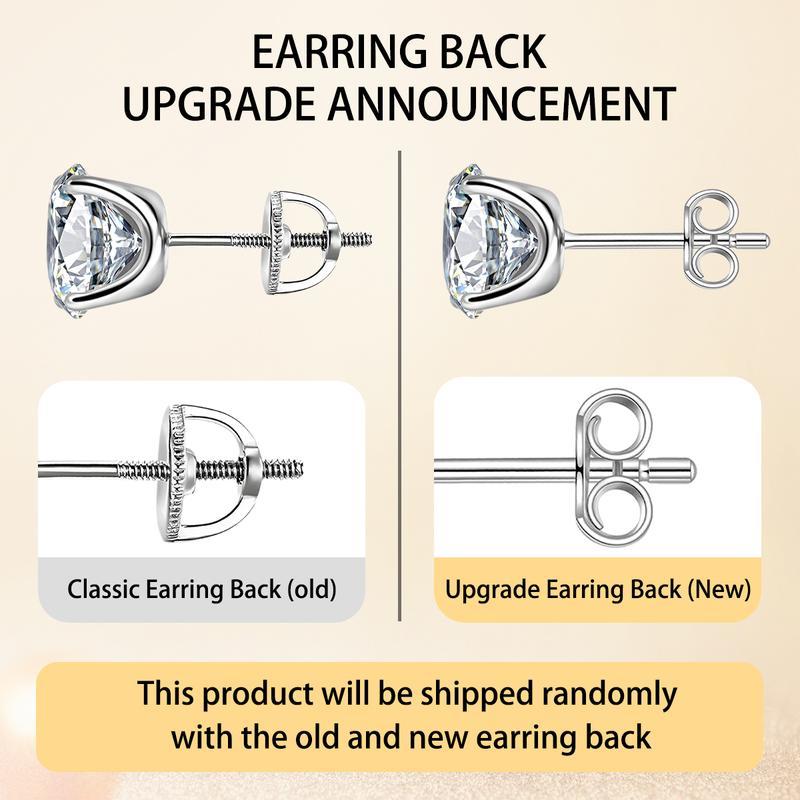 14K gold-plated solitaire four-prong stud earrings featuring lab-grown moissanite and S925 sterling silver  Final Day Special: Save a Massive 90% 🔥