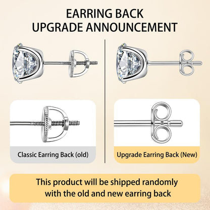 14K gold-plated solitaire four-prong stud earrings featuring lab-grown moissanite and S925 sterling silver  Final Day Special: Save a Massive 90% 🔥