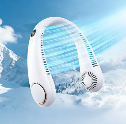 PKNEW®Portable Neck Fan, Bladeless Wearable Personal Fan, Hands-Free Cooling for Outdoor & Office