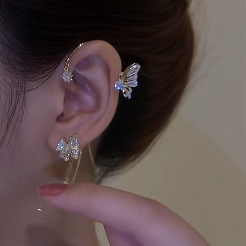 Premium Butterfly Ear Cuff🦋 —  Hypoallergenic, Nickel-Free & Lead-Free | Comfortable Clip-On Design for Sensitive Ears💎
