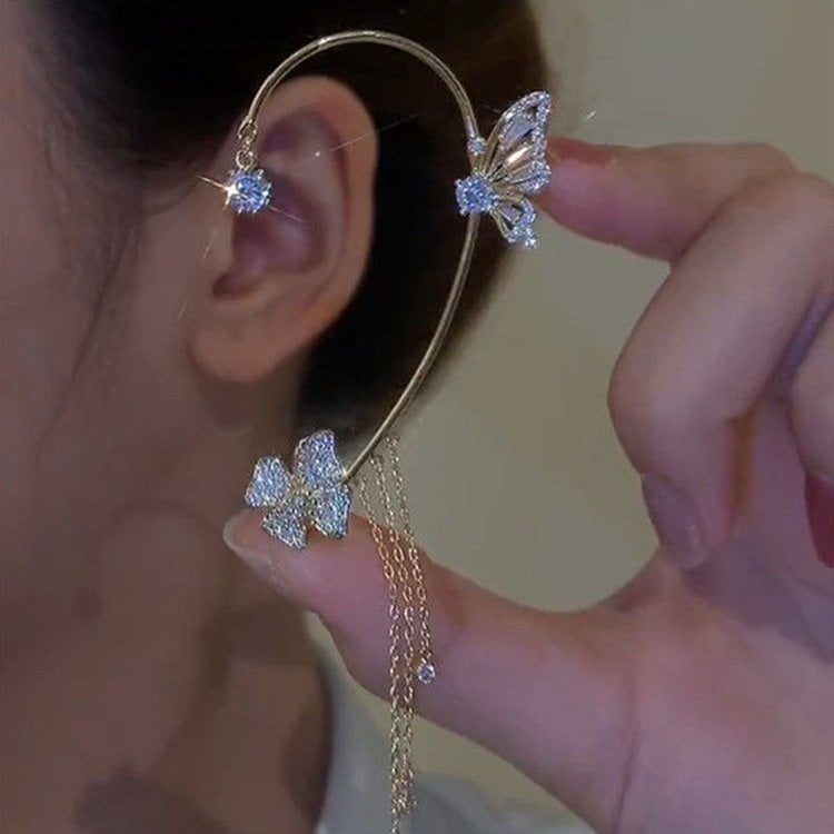 Premium Butterfly Ear Cuff🦋 —  Hypoallergenic, Nickel-Free & Lead-Free | Comfortable Clip-On Design for Sensitive Ears💎