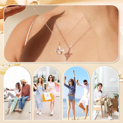 🔥 70% OFF NOW! Crown with Cross Pendant Necklace – Elegant Faith-Inspired Design – Double-sided detail & gold/silver options – perfect for daily wear ✨